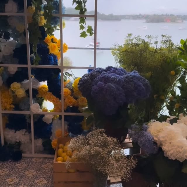 Amalfi themed event setup